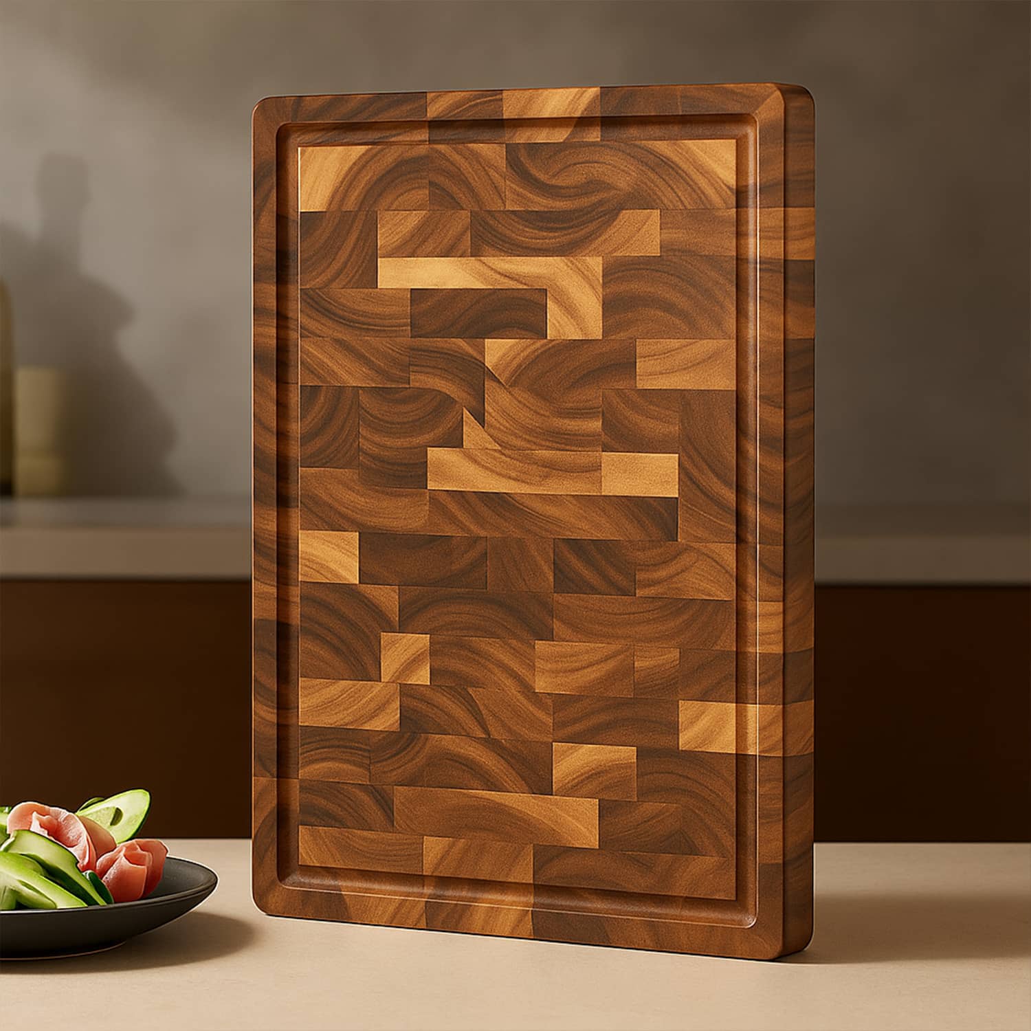 Acacia End Grain Cutting Board