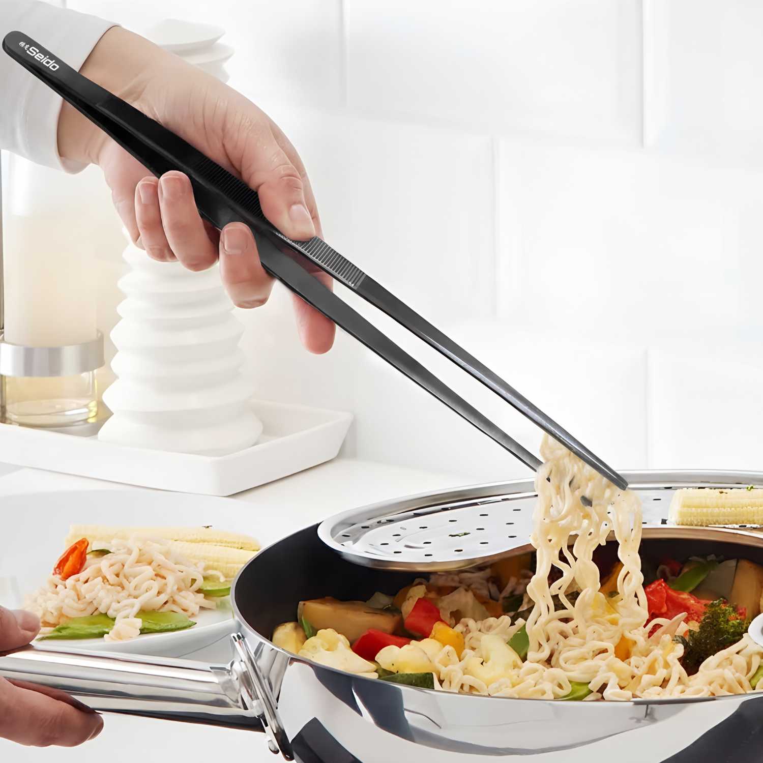 2-Piece Serving Tweezer Set