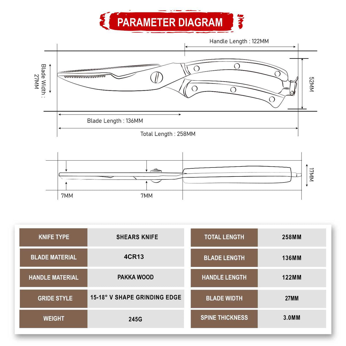 Master 4" Kitchen Shears