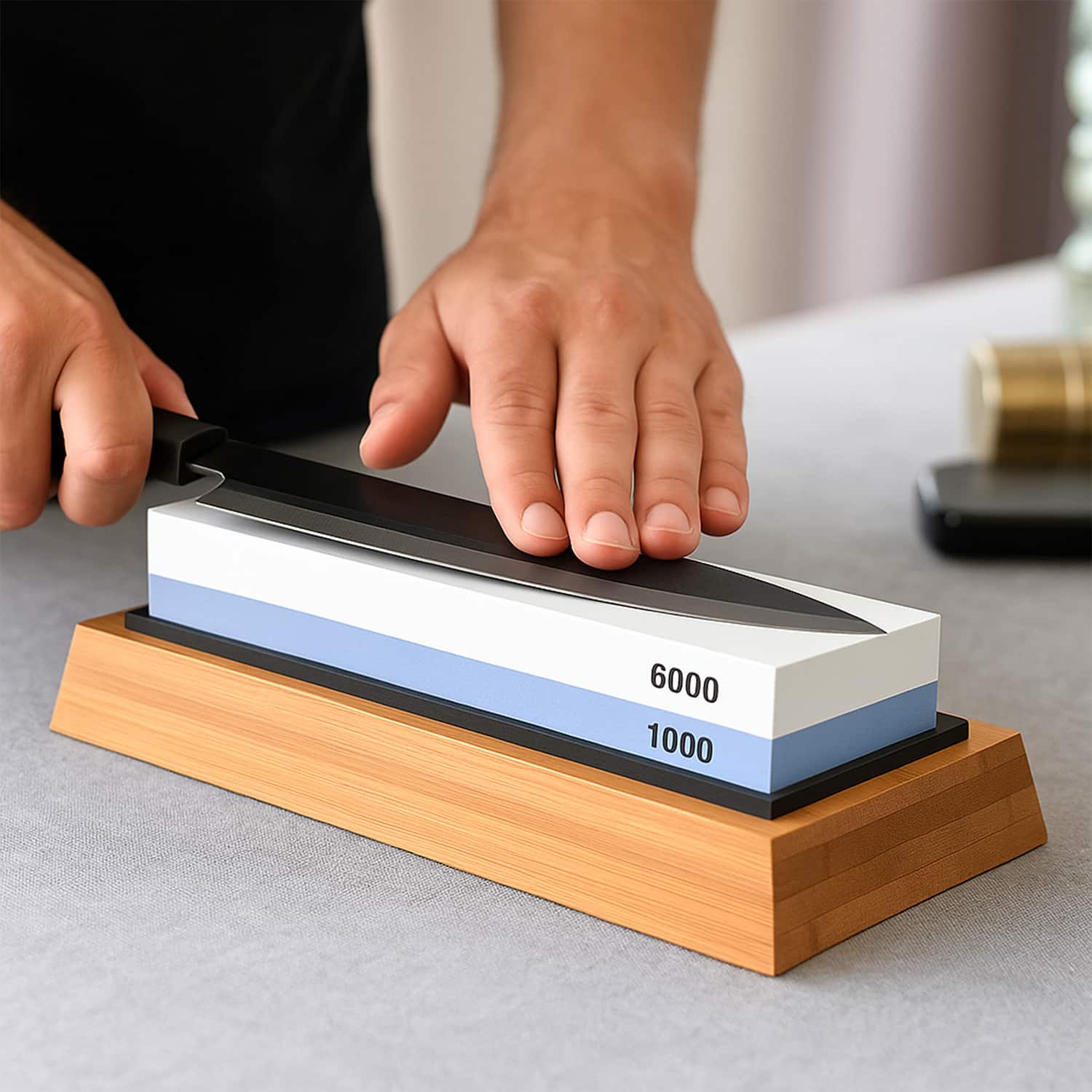 1000/6000 Grit Whetstone Knife Sharpening Stone