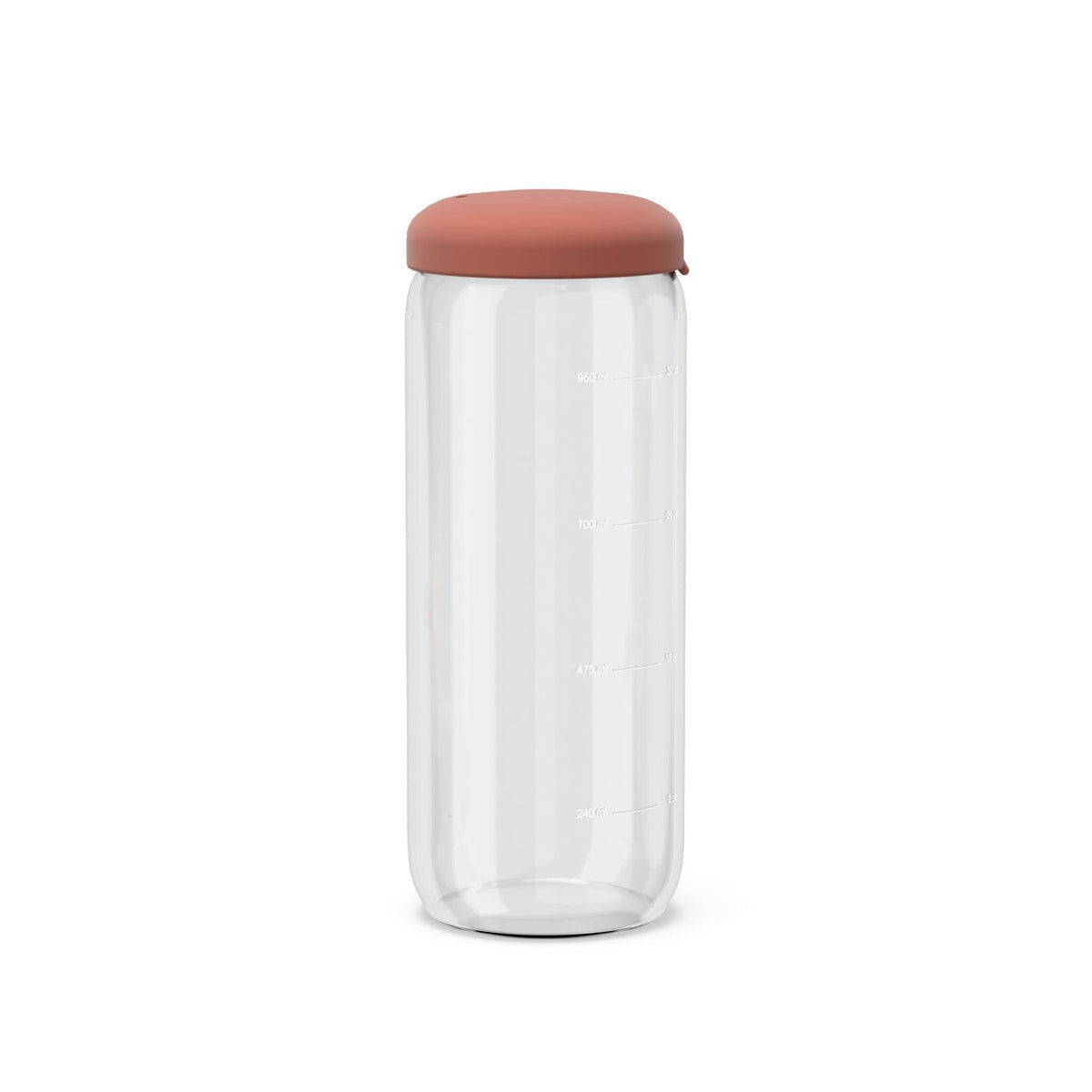 Food Storage Jar in Borosilicate Glass 34 oz - Terracotta