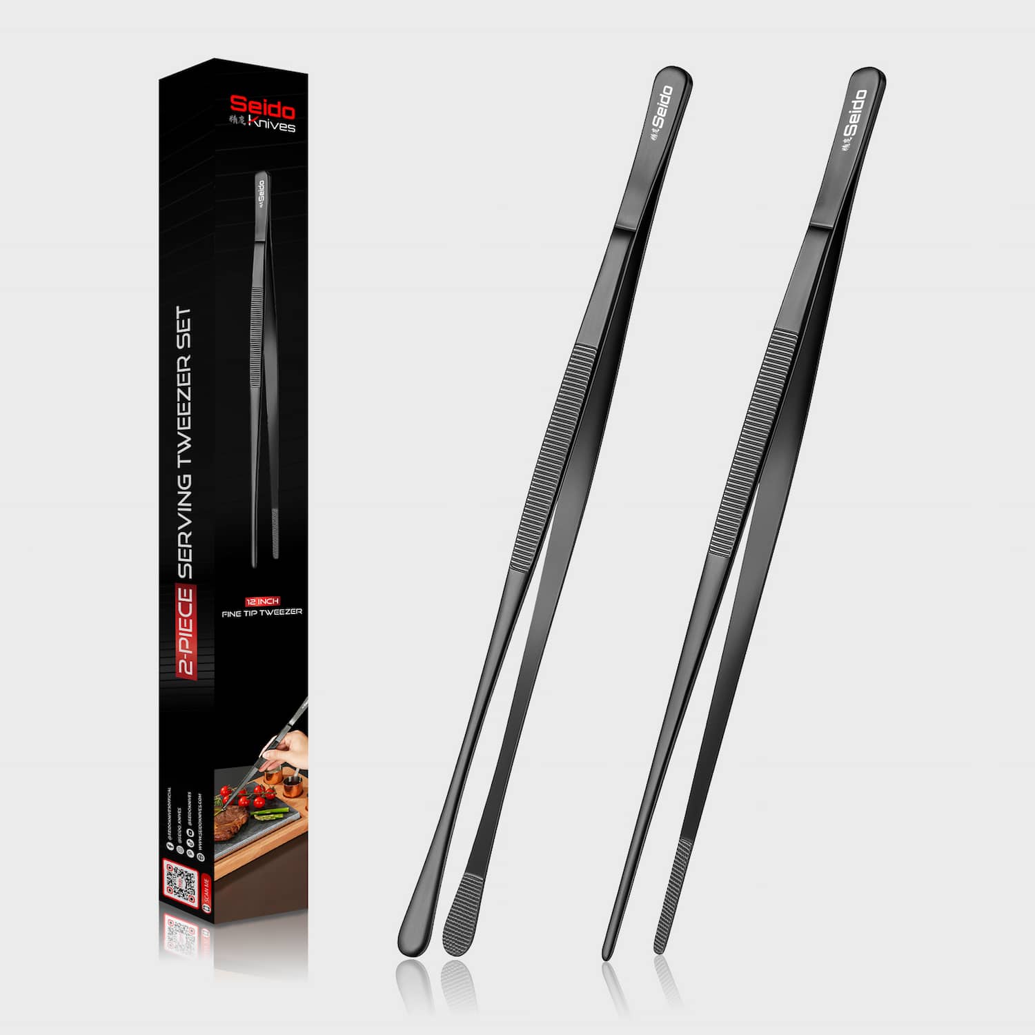 2-Piece Serving Tweezer Set
