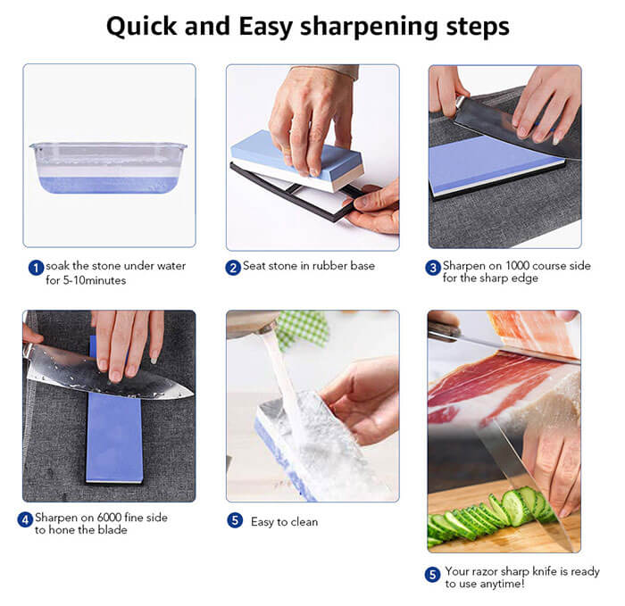 1000/6000 Grit Whetstone Knife Sharpening Stone