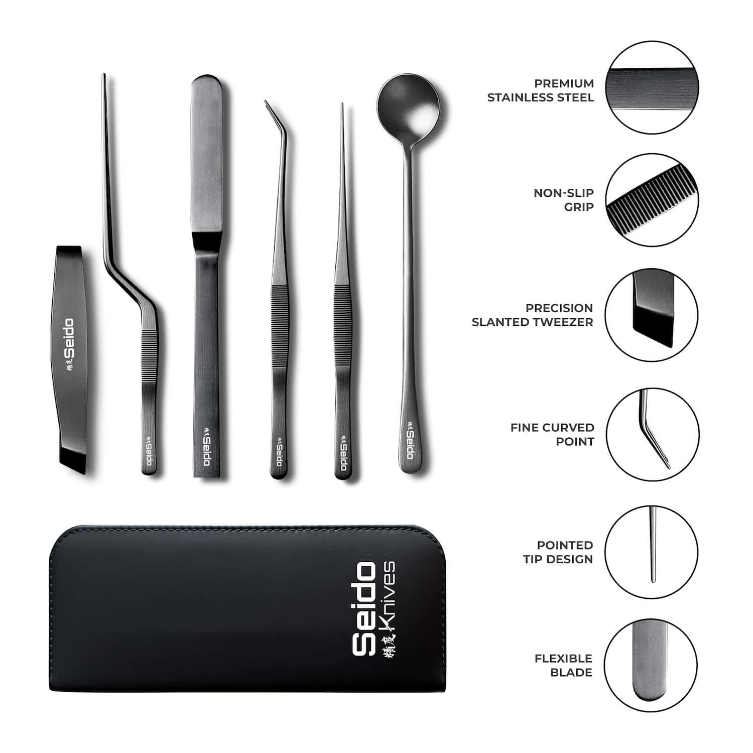 6-piece Plating Tweezer Set