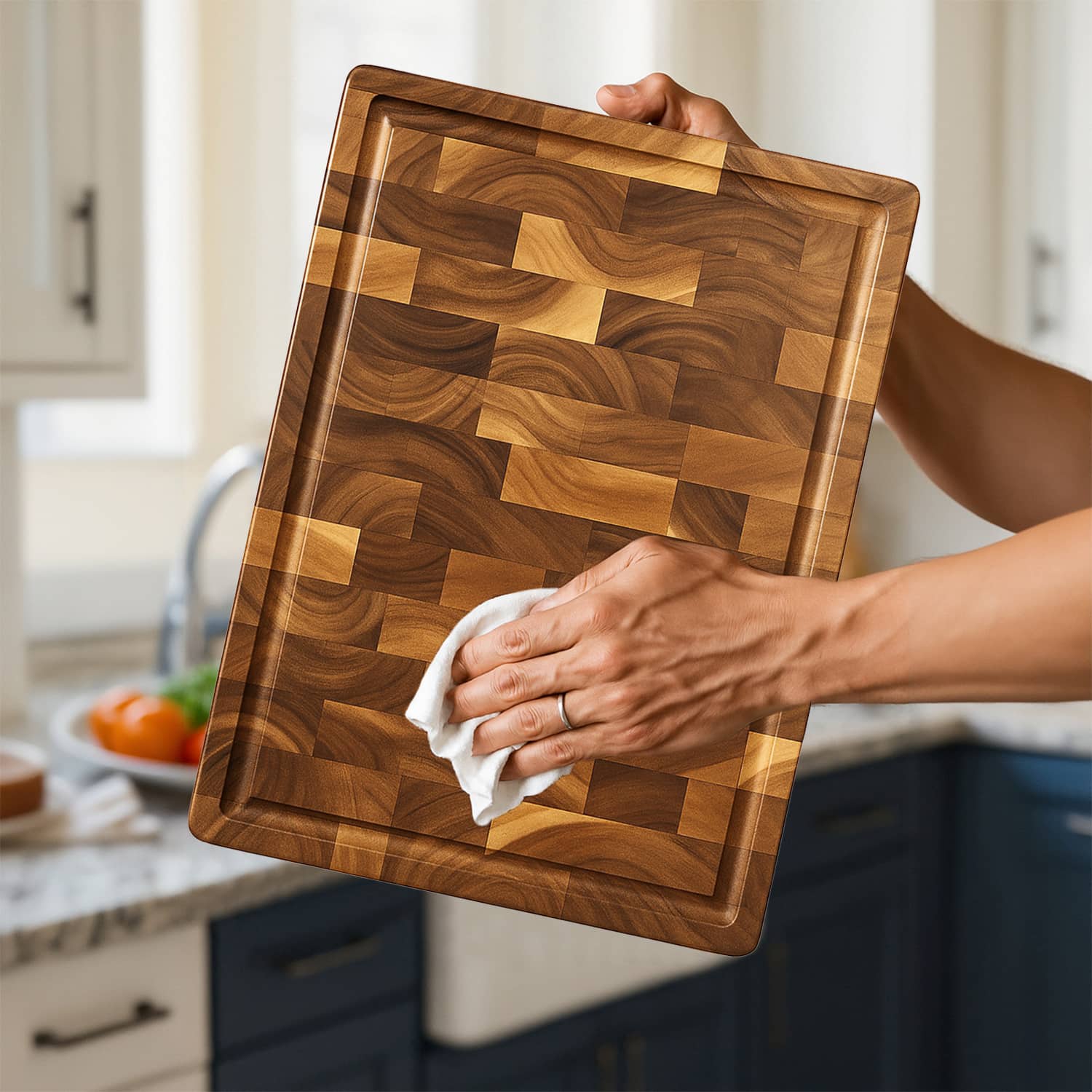Acacia End Grain Cutting Board