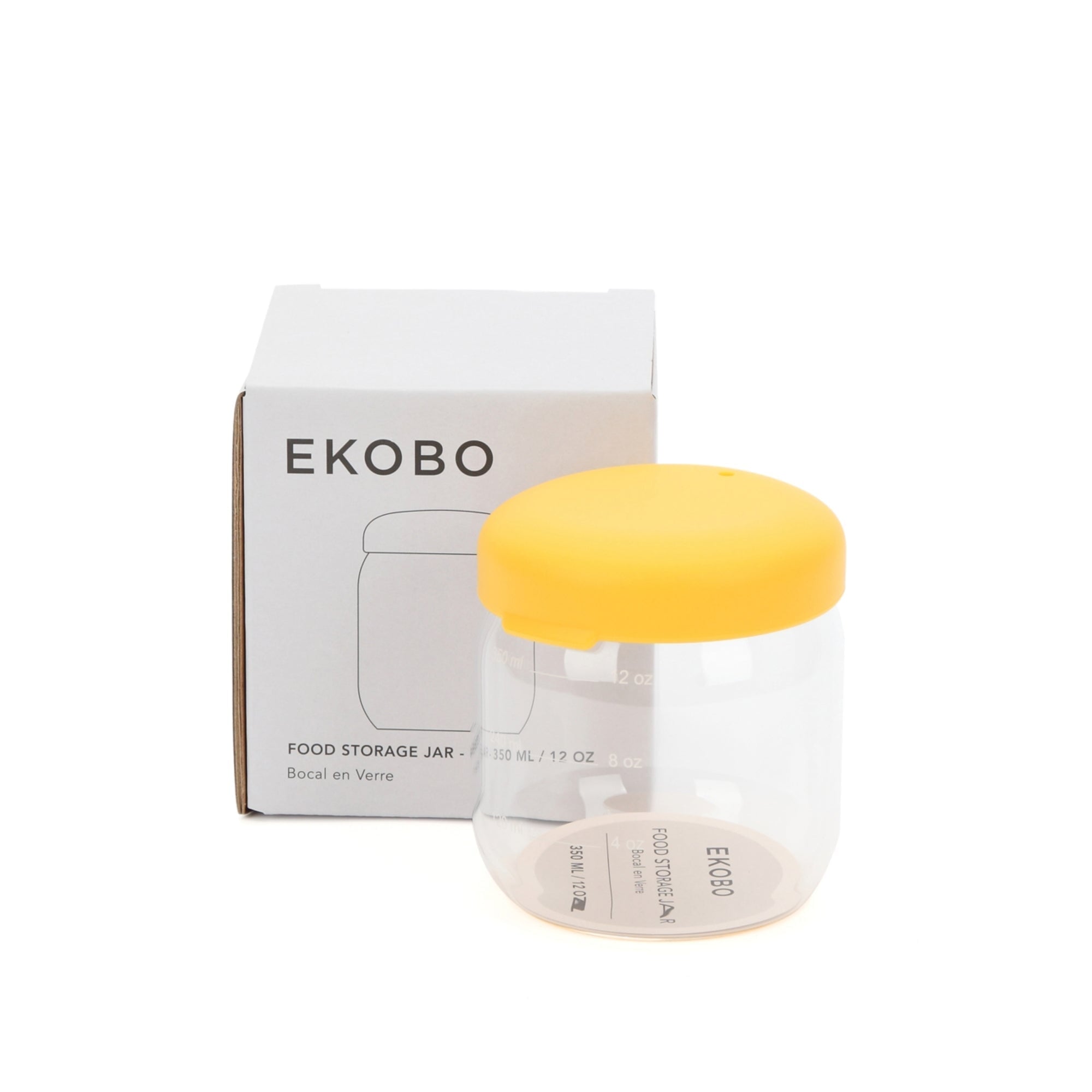 Food Storage Jar in Borosilicate Glass 12 oz - Mimosa