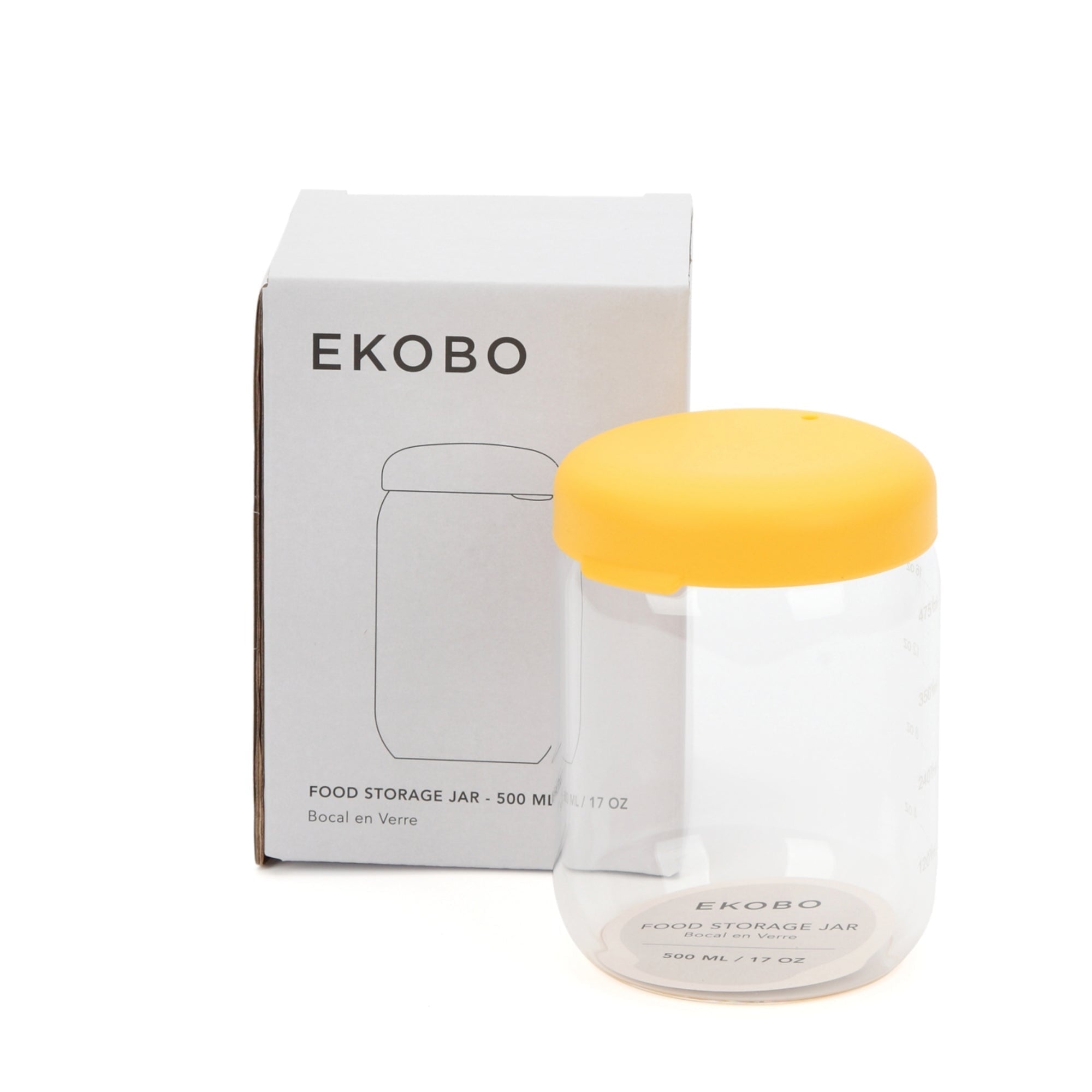 Food Storage Jar in Borosilicate Glass 17 oz - Mimosa