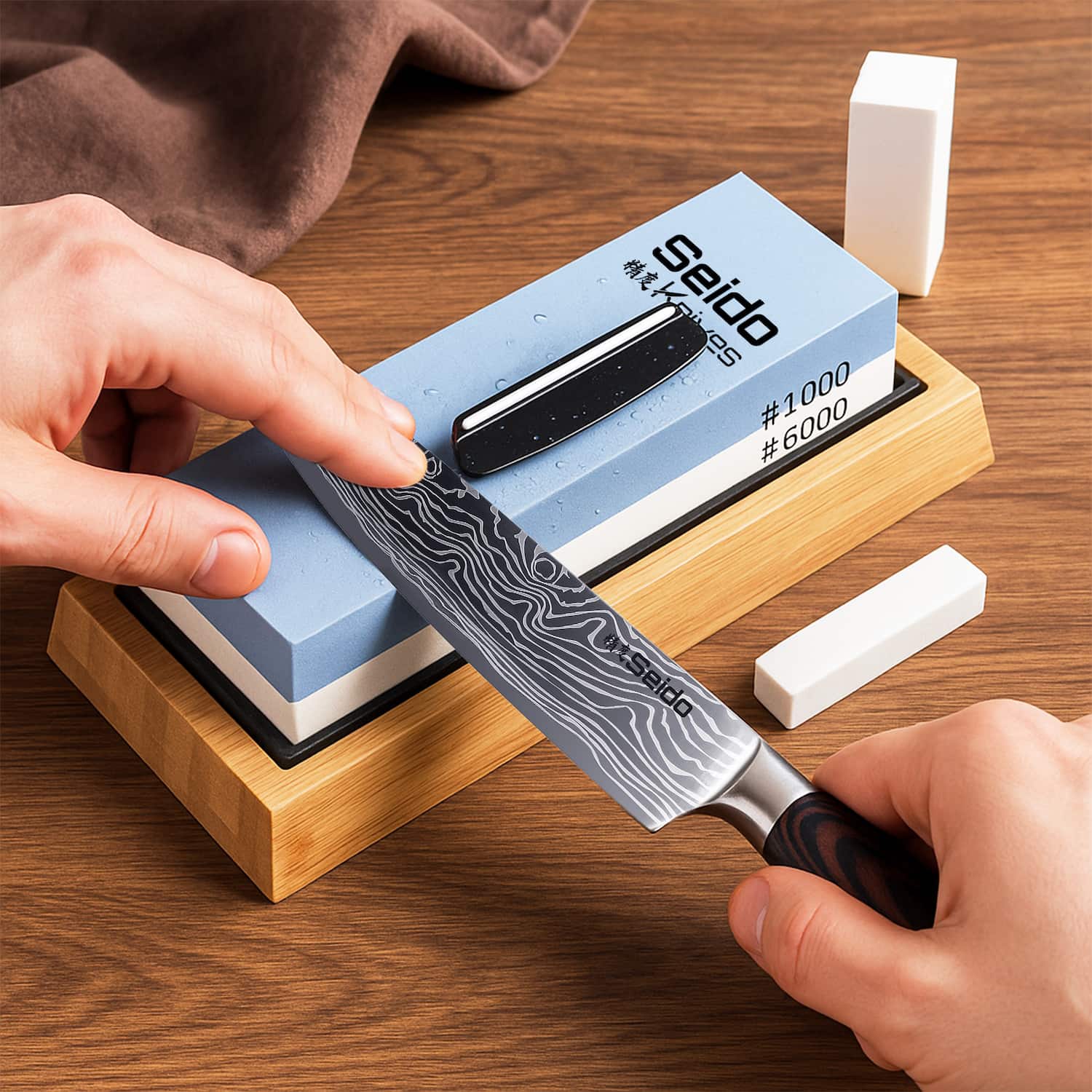 1000/6000 Grit Whetstone Knife Sharpening Stone