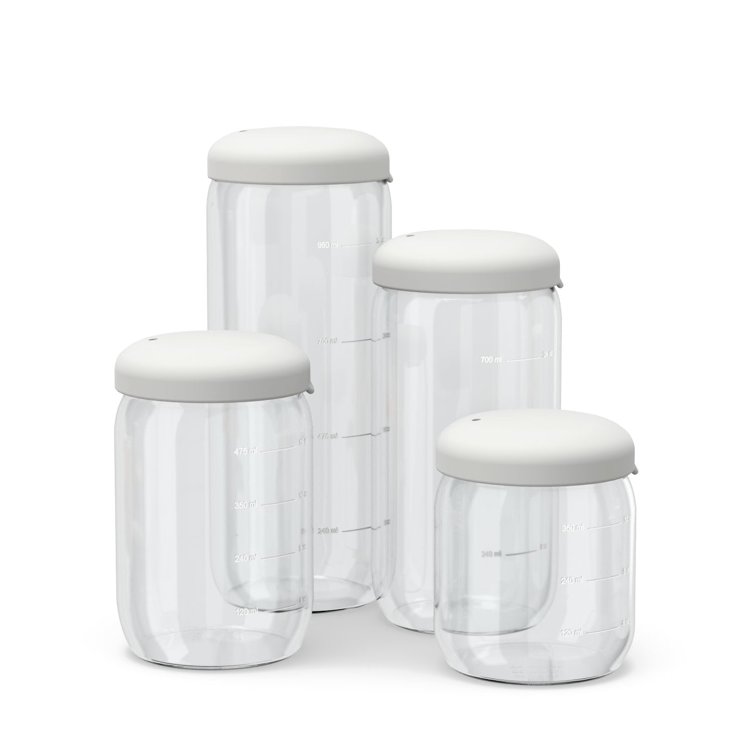 Food Storage Jar in Borosilicate Glass 12 oz - Cloud