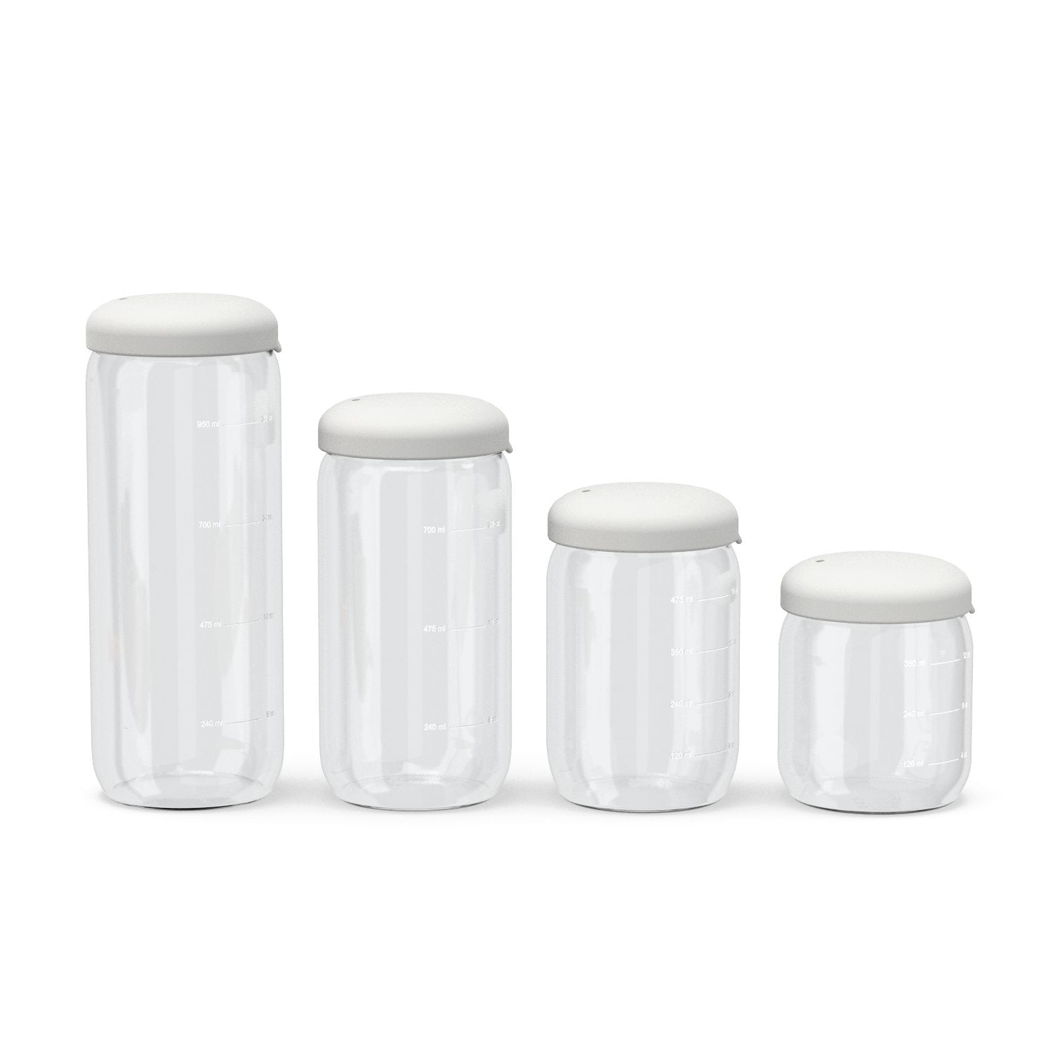 Food Storage Jar in Borosilicate Glass 34 oz - Cloud