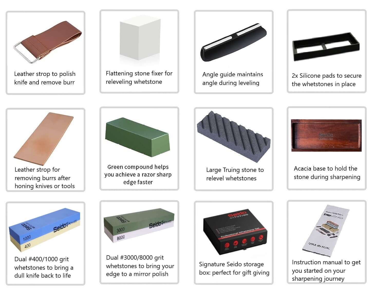 Whetstone Sharpening Stone Set