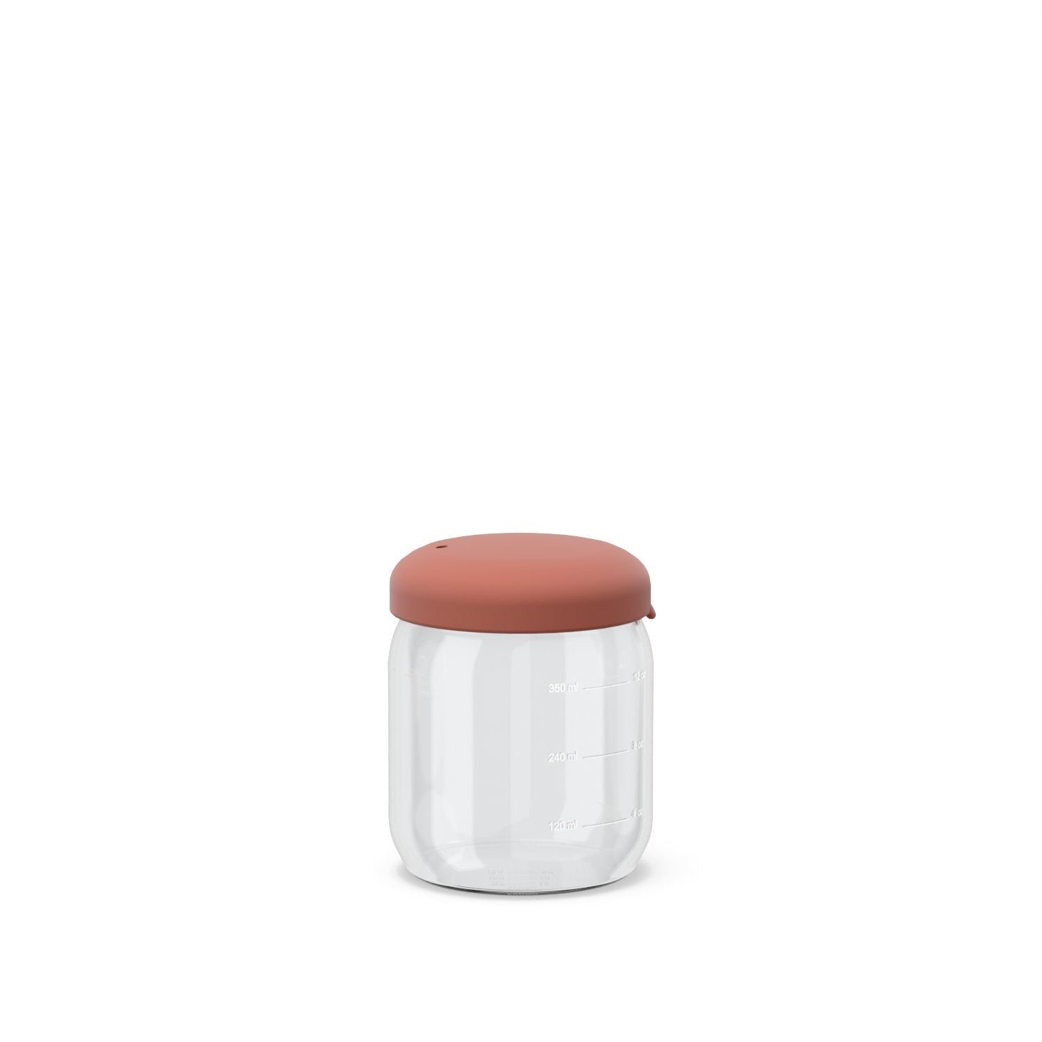 Food Storage Jar in Borosilicate Glass 12 oz - Terracotta