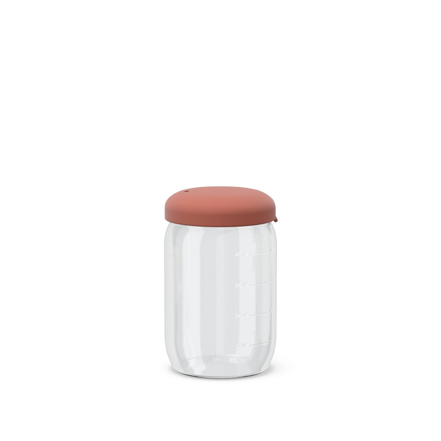 Food Storage Jar in Borosilicate Glass 17 oz - Terracotta